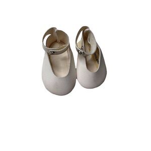Sasha Doll White Hand Made LEATHER Doll Shoes Snaps